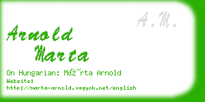 arnold marta business card